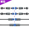 AOHUA Waterproof Connector IP68 Outdoor Electrical Plug Wire to Wire,