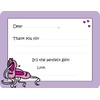 Script and Scribble Ballet Fill-in Thank You Note Cards for