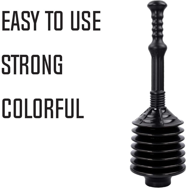 JS Jackson Supplies Professional Bellows Accordion Toilet Plunger, High Pressure