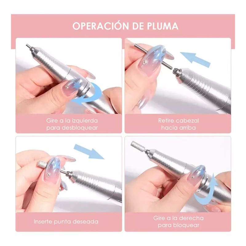 Obp Pulidor Portátil Drill Para Uñas Recargable 45000 Rpm V6