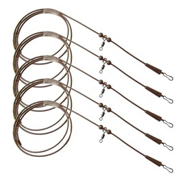 5 Pre Rigged Rig Tube Helicopter Set up Anti Tangle Fishing Tackle Accessories (Brown)