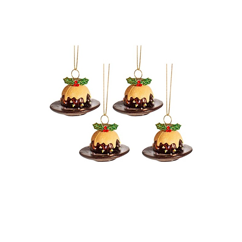 Sass & Belle Christmas Pudding Bauble - Set of 4