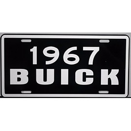 1967 67 BUICK METAL LICENSE PLATE TAG 6 X 12 GM ELECTRA 225 INVICTA LESABRE SKYLARK RIVIERA GRAN SPORT WILDCAT DELUXE SPECIAL HOT ROD CAR CLASSIC CUSTOM MAN CAVE GARAGE SHOP WALL ART NOVELTY GIFT SIGN