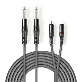NEDIS Stereo Audio Cable 2 x 6 .35 mm Male 2 x RCA MAC