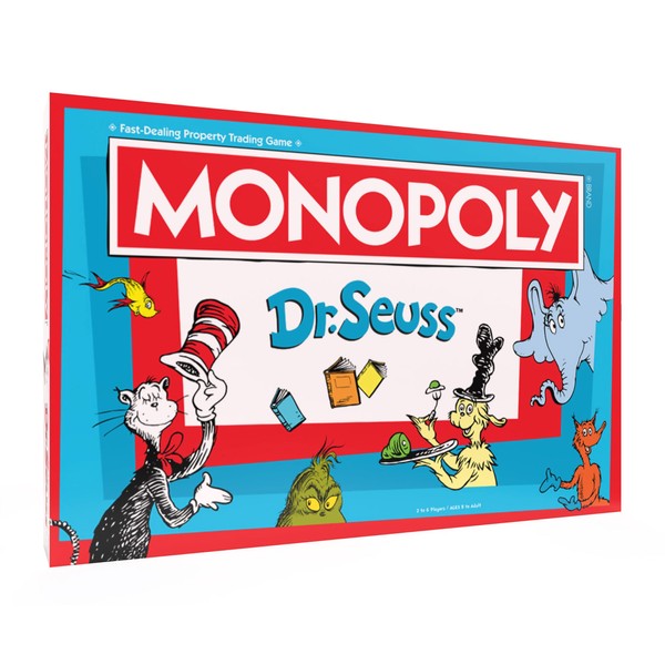 Monopoly: Dr. Seuss | Buy, Sell, Trade Dr. Seuss Books | Collectible Classic Monopoly Game Featuring Custom Game Board & Artwork | Officially-Licensed Dr. Seuss Game & Merchandise