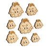 Cute Sitting Chicken Wood Buttons for Sewing Knitting Crochet DIY