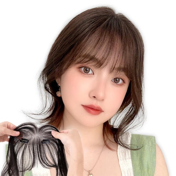 Bright Lara p245-LDB Bangs Wig, Total Hand Planted, Human Hair