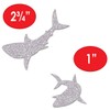 Glitter Shark Birthday Table Confetti Pack of 3