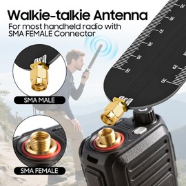 PDA435 Dipole Antenna 430-440MHz with SMA Male,10W Walkie-Talkie Ruler Antenna for SDR UHF Amateur Frequency Band