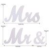 LinTimes Mr & Mrs Letter Embellishments for Wedding Decoration, Musuntas