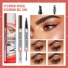 TOEECY Eyebrow Pencil, 2-in-1 Liquid Eyebrow Pencil, Eyebrow Brush, 4