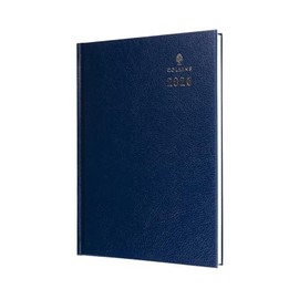 Collins - Desk - 2026 12 Month Calendar Year Planner, Week-To-View Diary, A4 Hard Cover - Blue (40.60-26)