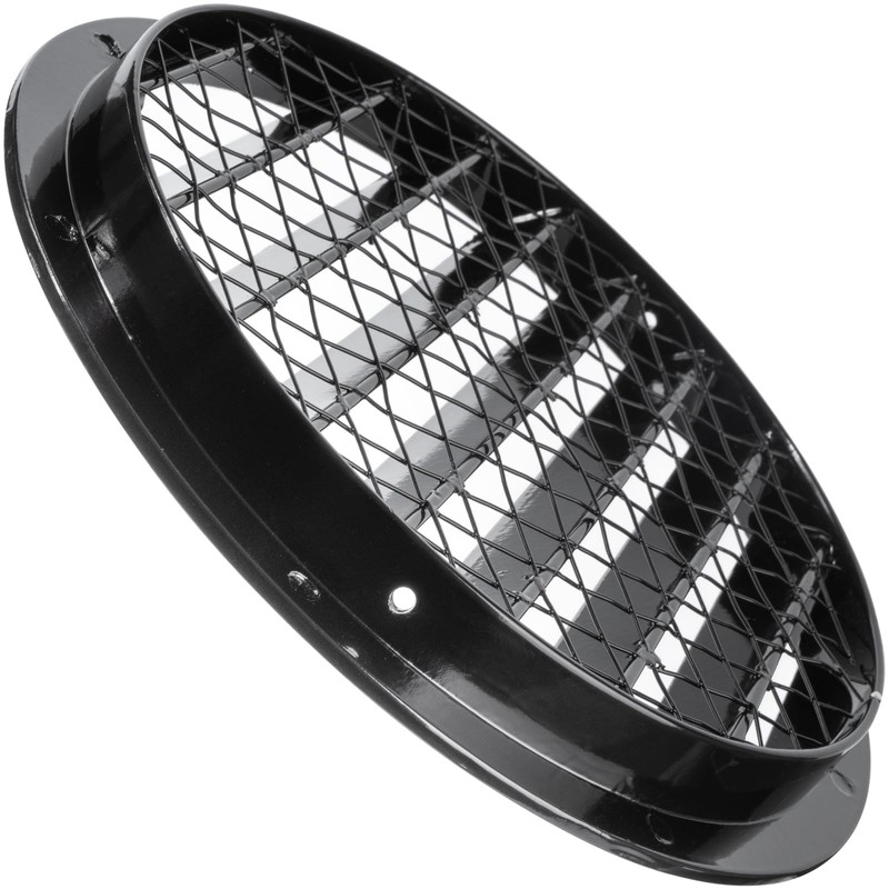 Vent Systems 8" Inch Soffit Vent Cover - Black Round
