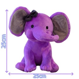 LAARNT Soft and Cuddly Purple Elephant Plush Stuffed Animal Toy,Adorable Elephant Plushie with Realistic Detailing Comfort Companion Toddlers