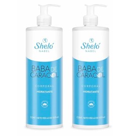 Pack 2Pz Sheló nabel Crema de baba de caracol natural hidratante corporal, 950 ml.
