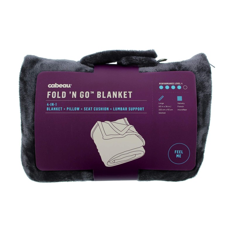 Cabeau Fold 'n Go Travel Blanket - Charcoal
