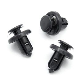 VVO Fasteners- Black Plastic Engine Undertray Clips for Honda Jazz, CR-V, (Pack of 10)