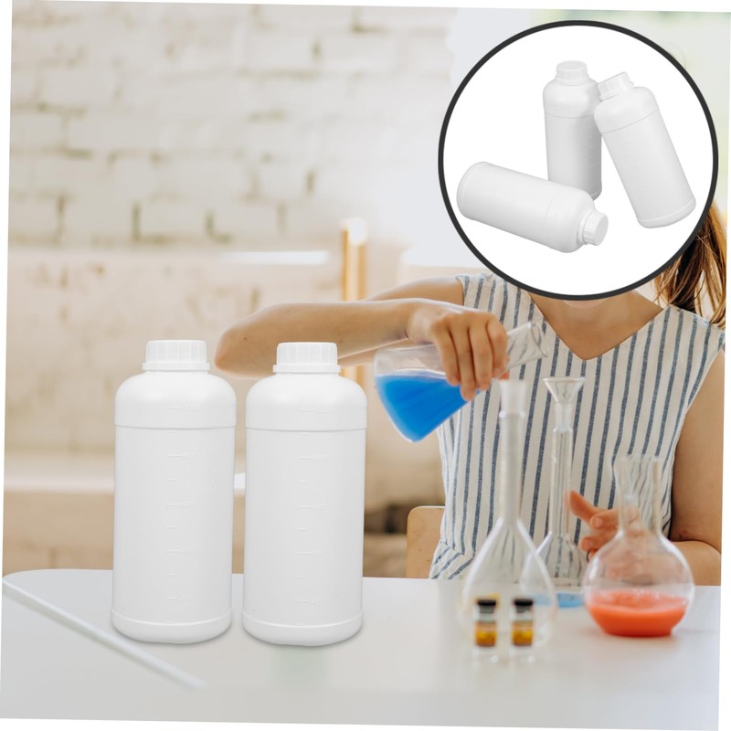 ABOOFAN 3Pcs Reagent Bottles Sturdy Hdpe Laboratory Sample Containers with