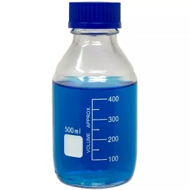 Karter Scientific 500ml Glass Media Bottle, Round, GL45 Screw Cap Karter Scientific 251M8 (Pack 2)