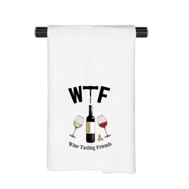 JNIAP Wine Lover Gift WTF Wine Tasting Friends Kitchen Towel Wine Friends Gift (Wine Tasting Towel)