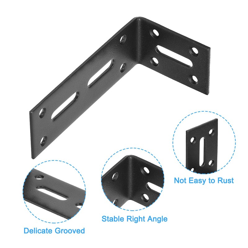 QUARKZMAN Adjustable L Corner Brackets, 4 Pieces 120 x 60