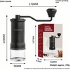 Manual Coffee Grinder – Stainless/Ceramic Burr 25 g, 8-Level Hand