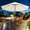 MoNiBloom 9 ft Umbrella for Outside, Solar LED Lighted Patio