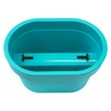 Hanging oval balcony box Lofly Railing turquoise colour