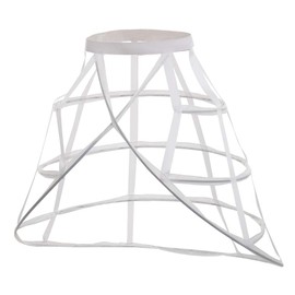 Pannier Petticoat Women Victorian Bustle Cages Hoop Skirt Cage Skirt for Women, C-victorian White 4 Hoops, One Size