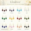 Linawe Gothic Black Jewelry Sets for Women, Crystal Necklace Set