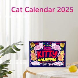 2025 Cat Calendar, Cute Cats Wall Calendar, 12 Monthly Cat Themed Calendar, 2025 Cat Wall Calendar Funny, New Year Christmas Gifts for Cat Lovers