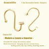 Gracelife Shower Curtain Hooks,Set of 12 Rust Resistant Metal Shower