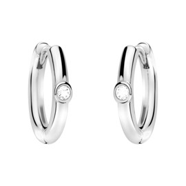 SOFIA MILANI - Women's Earrings 925 Silver - with Zirconia Stones - Zirconia Creole - E2884
