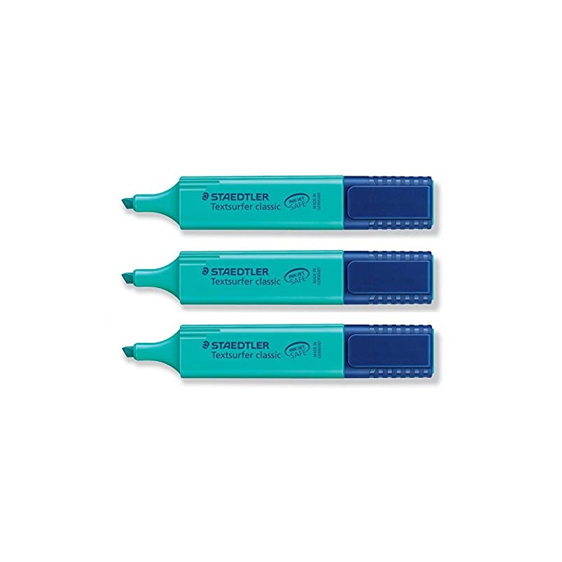 Staedtler Textsurfer Classic Highlighters 1-5 mm Bevelled Tip Turquoise Pack