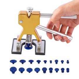 Paintless Car Dent Puller Kit, Car Body Auto Puller Dent Lifter Set Car Dent Remover with 18 Pcs Puller Glue Tabs Dent Suction Cup for Car, Motorcycle Ding Dent Removal Repair(as shown)
