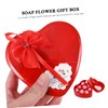 FOMIYES Romantic Mother's Day Heart-shaped Soap Case Realistic Soap Flowers