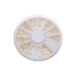 FRCOLOR 1pc Nail Art Metal Rivet for Nail Design Mixed Art Accessories Floral Styles for Home Salon Use