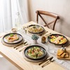 theterra Dinner Plates Set of 6, 10.25 Inch Ceramic Dinner