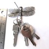 Large Dragonfly Hook Antique Silver HK-608AS