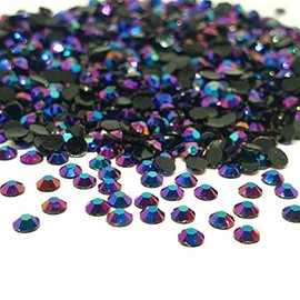 MajorCrafts® 3000pcs 3mm ss12 Dark Purple AB Flat Back Round Resin Rhinestones Craft Gems C82