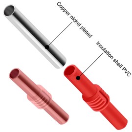 Greluma Insulated 4 mm Banana Socket Coupler, Female to Female Banana Socket for Banana Plug Extension Adapter Pack of 10
