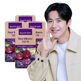 Nutri-D-Day Real Bilberry 100% x 4, total 60 packets / 뉴트리디데이 리얼 빌베리 100% x 4개 총60포