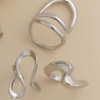 YNZGYBY Silver Chunky Stack Knuckle Rings Set for Women Trendy