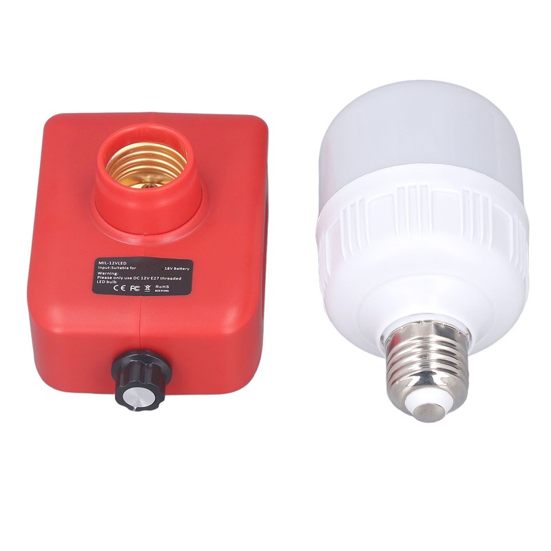 Portable Bulb Lamp Adjustable Brightness LED Lithium Battery Powered Light
