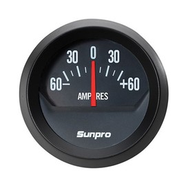 Sunpro CP8214 StyleLine Ammeter - Black Dial