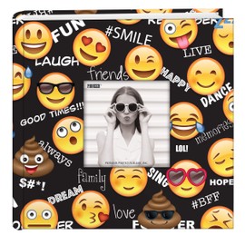 Pioneer Photo Albums Emoji 200 pkt 4x6 Photo Album, Pocket, Black