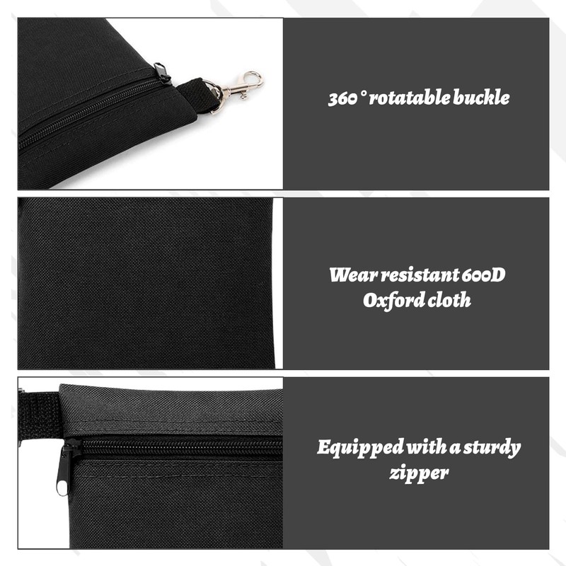 Watlikeup Golf Tee Pouch,1PCS Black Zipper Golf Ball Bag,Golf Tee