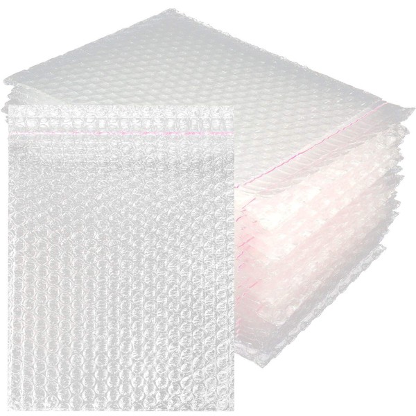 100PCS Bubble Out Bags 7”x 8-1/4”Clear Bubble Mailers, Self-Sealing Double