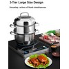 VENTION Large Stainless Steel Induction Steamer Pot for Cooking(30cm), 3