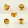 Pack of 4 Brass Plugs, 1/2 Inch Male Thread Sealing